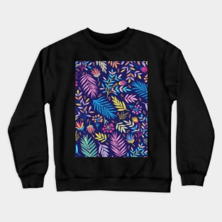 flowers art mask - Flowers pattern colorful roses mask - cute beautiful flower mask Crewneck Sweatshirt